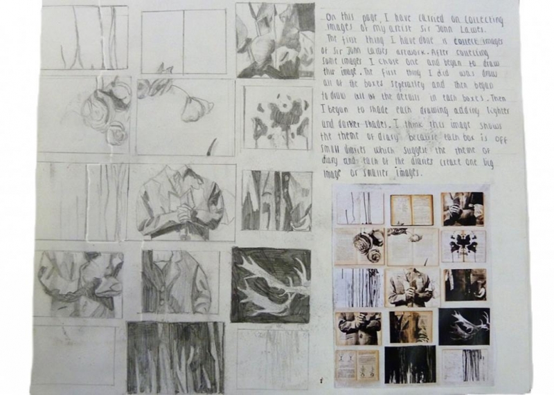 Georgia Speakman- Fine Art- Exam Sketchbook Ideas- Grade A